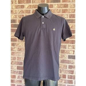 Men's Brooks Brothers 1818 Performance Black Cotton Polo‎ Shirt Large H9